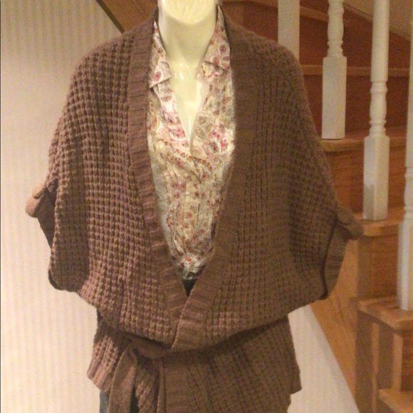 NWOT Knit asymmetric oversized kimono /cape cardigan - Picture 5 of 7